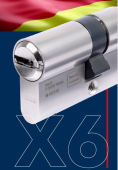 Механизм цилиндровый ABUS X6430 ключ/вертушка 40-50 (90 мм) NI (5 key)