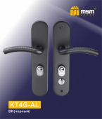 Ручки для китайских дверей KT4G-AL, Автомат/Левая BK (Черный) MSM