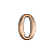 Цифра дверная АЛЛЮР "0" на клеевой основе медь (600,20)