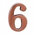 Цифра дверная АЛЛЮР "6-9" на клеевой основе  медь (600,20)