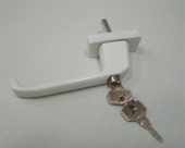 Ручка оконная метал. ключ/кнопка штифт 37 мм. бел.