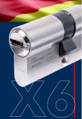 Механизм цилиндровый ABUS X6430 ключ/вертушка 45-45 (90 мм) NI (5 key)