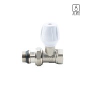 Клапан ручной терморегулирующий, прямой, 0404-1515, 1/2" (1/2")