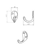 Крючок-вешалка №22 хром эффект (100)