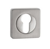 Накладка квадратная на цилиндр, никель матовый/хром блестящий  арт: B2B ET AL 02 SN/CP