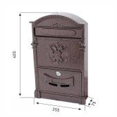 Ящик почтовый АЛЛЮР №4011 "Герб" медь (5)