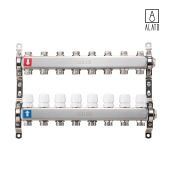 Коллектор без расходомеров ALATO 0302-0008, 1" x 3/4" x 8-вых (1" x 3/4" x 8-вых)