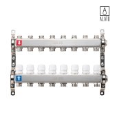 Коллектор без расходомеров ALATO 0302-0008, 1" x 3/4" x 8-вых (1" x 3/4" x 8-вых)