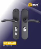 Ручки для китайских дверей KT4G-AR, Автомат/Правая BK (Черный) MSM
