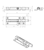 Задвижка накладная ЗТ6 цинк (100) мт