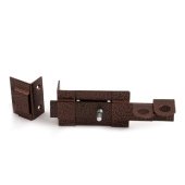 Засов накл. С ПРОУШИНОЙ с плоским ригелем ант.медь