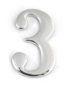 Цифра дверная Apecs DN-01-3-Z-CR