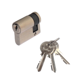 Цилиндровый механизм Vantage односторонний C50(40*10)SN 3 ключа (матовый никель)