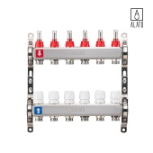 Коллектор с расходомерами ALATO 0301-0007, 1" x 3/4" x 7-вых (1" x 3/4" x 7-вых)