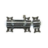 Засов накладной ОРИГИНАЛЬНЫЙ с круглым ригелем ант.серебро