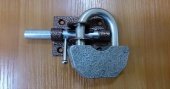 Засов накл С ПРОУШИНАМИ  с круглым ригелем ант медь