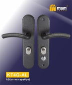 Ручки для китайских дверей KT4G-AL, Автомат/Левая AS (Антик серебро) MSM