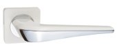 Ручка дверная RENZ 425-02 W/CP "Фиоре", бел/хр.бл.