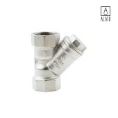 Фильтр косой ВР-ВР, сетчатый, латунный, 0140-2525, 1" (1")