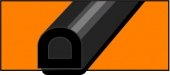 Уплотнитель D 120м (черный) 14*12мм PROFITRAST