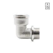 Угольник 90° ВР-НР, никелированный, 0108-1515, 1/2" (1/2")