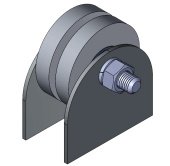 Ролик метал. d 65мм под полосу на пластинах Р3602