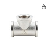 Тройник ВР-ВР-ВР, никелированный, 0111-1515, 1/2" (1/2")