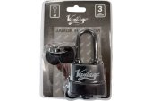 Замок навесной Vantage LD3-40L (4 ключа,влагозащищенный) с длинной дужкой