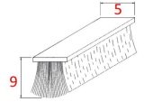 Щеточный уплотнитель серый 5*9