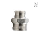 Ниппель переходной НР-НР, никелированный 0104-1008, 3/8" х 1/4" (3/8" х 1/4")