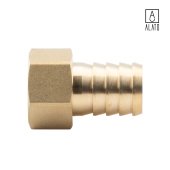 Штуцер для присоединения шланга ВР, латунный, 0129-2018, 3/4" x Φ18 (3/4" x Φ18)