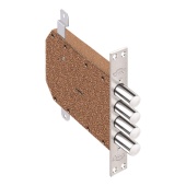 1.09.06 Замок врезной САПФИР никель, сувальдный- стержни 4шт. диаметр 22мм тяги