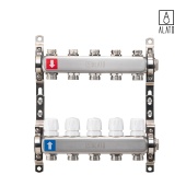 Коллектор без расходомеров ALATO 0302-0005, 1" x 3/4" x 5-вых (1" x 3/4" x 5-вых)