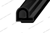 P 6м черный (уп.1/20шт) уплотнитель Profitrast