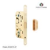 Замок врезной магнитный под цилиндр PORTA DI PARMA Polaris M.02CYL.07 Матовое золото