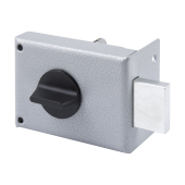 Замок накладной Омега ЗН1-1.1риг ГЛ (серый)