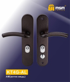 Ручки для китайских дверей KT4G-AL, Автомат/Левая AM (Антик медь) MSM