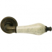 Ручка дверная Martinelli "МАРИ" 467/12 AF/P8 (бронза античная/состаренная керамика)