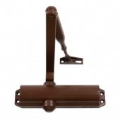 DC120, шестереннореечный доводчик, рычажная тяга в комплекте, усилие EN2/3/4, BC, коричневый, RAL8014