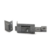 Засов накл. С ПРОУШИНОЙ с плоским ригелем ант.серебро