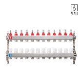 Коллектор с расходомерами ALATO 0301-0012, 1" x 3/4" x 12-вых (1" x 3/4" x 12-вых)