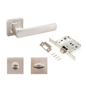 АЛЛЮР АРТ  "КОЛОМБО" SN+L7050S SN+BK-S1 SN/CP(2380/S7050) мат.никель Комп ручка и защ с фикс (20)