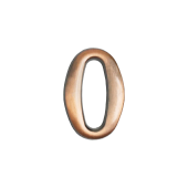 Цифра дверная АЛЛЮР "0" на клеевой основе медь (600,20)