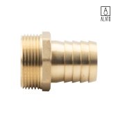 Штуцер для присоединения шланга НР, латунный, 0128-3232, 1 1/4" x Φ32 (1 1/4" x Φ32)