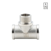 Тройник ВР-НР-ВР, никелированный, 0114-1515, 1/2" (1/2")