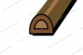 WINDOOR  D коричневый (100м) 9*7,5мм (уп.1/6шт) уплотнитель