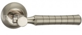 Ручка дверная RENZ 87-08 SN/NP "Гарсия" (никель/никель блестящий)