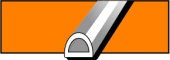 WINDOOR  D черный (100м) 9*7,5мм (уп.1/6шт) уплотнитель