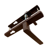 Ручки дверные алюминиевые на планке V2-85BR коричневый RAL 8017 Ручки дверные алюминиевые на планке V2-85BR коричневый RAL 8017