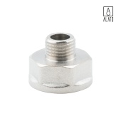 Переходник ВР-НР, никелированный, 0105-1508, 1/2" х 1/4 (1/2" х 1/4")